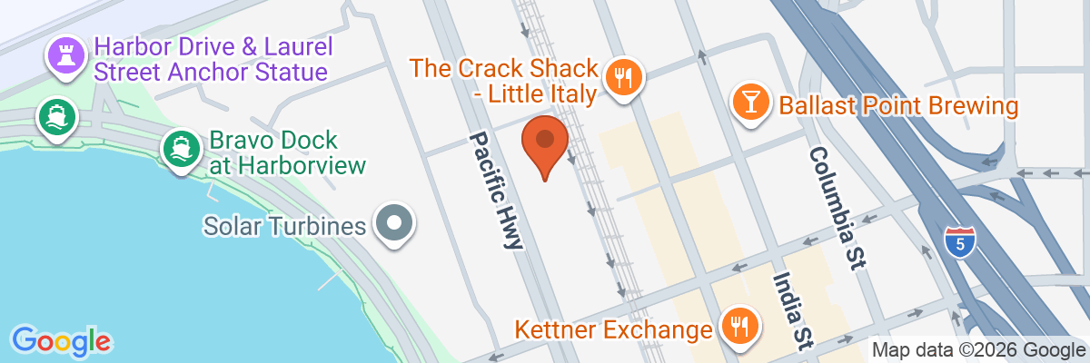 Map showing facility locations